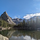 Lone Eagle Peak across mirror lake