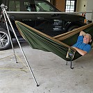 Me in My New Portable Hammock Stand by QDman in Homemade gear