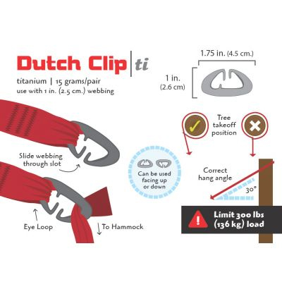 Titanium Dutch Clips - Pair